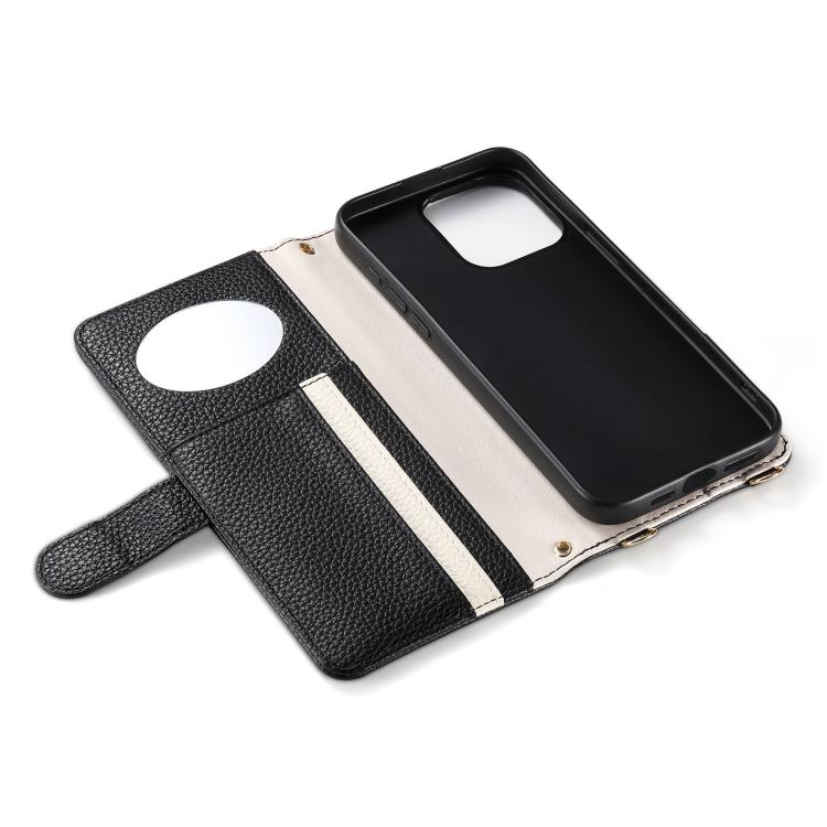 For Google Pixel 8 ESEBLE E11 Colorful Litchi Pattern Zipper Wallet Leather Phone Case(Black) by ESEBLE