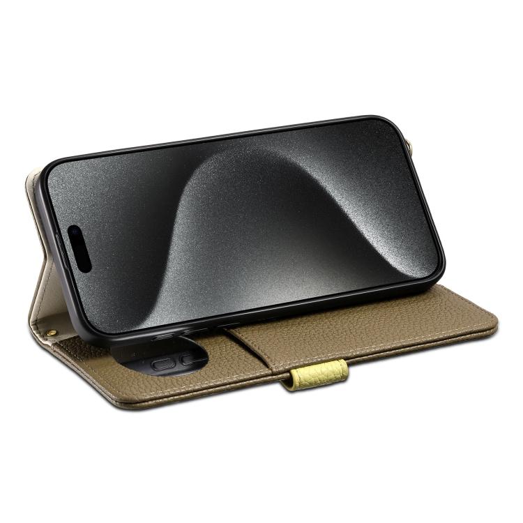 For Google Pixel 8 ESEBLE E11 Colorful Litchi Pattern Zipper Wallet Leather Phone Case(Amber Brown) by ESEBLE