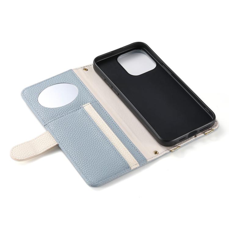 For Google Pixel 8 ESEBLE E11 Colorful Litchi Pattern Zipper Wallet Leather Phone Case(Sky Blue) by ESEBLE