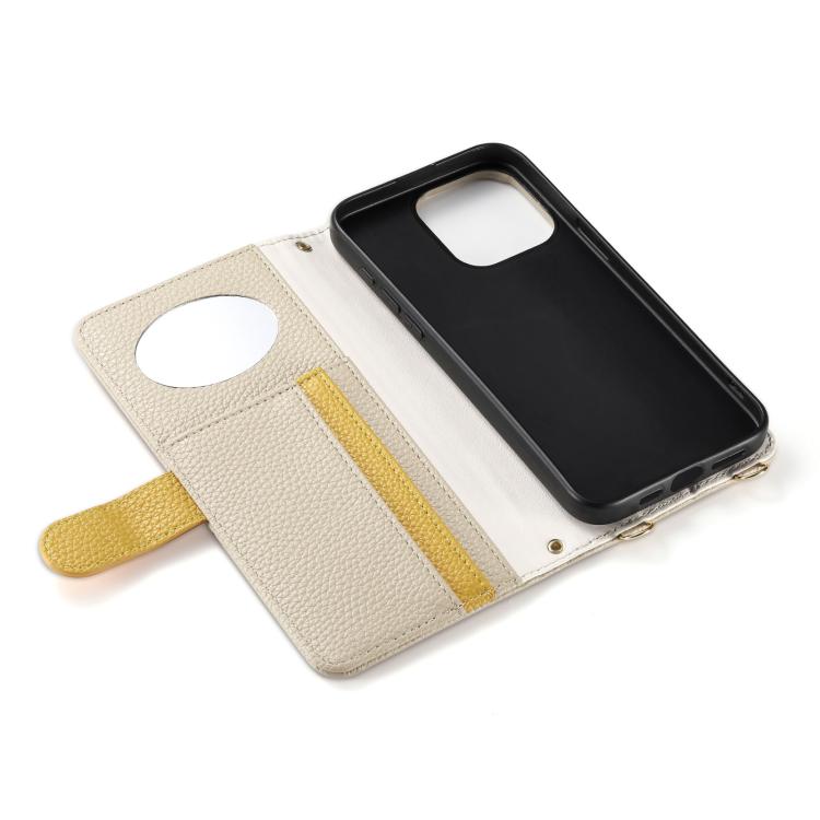 For Google Pixel 7a ESEBLE E11 Colorful Litchi Pattern Zipper Wallet Leather Phone Case(Khaki) by ESEBLE