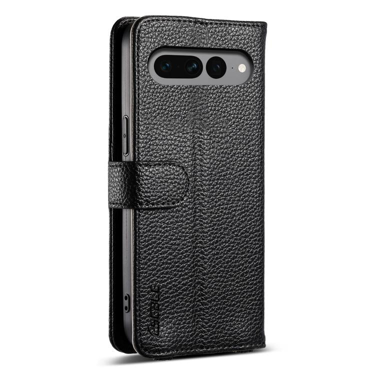 For Google Pixel 7 Pro 5G ESEBLE E11 Colorful Litchi Pattern Zipper Wallet Leather Phone Case(Black) by ESEBLE