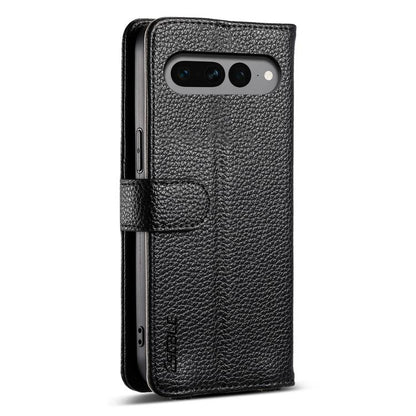 For Google Pixel 7 Pro 5G ESEBLE E11 Colorful Litchi Pattern Zipper Wallet Leather Phone Case(Black) by ESEBLE