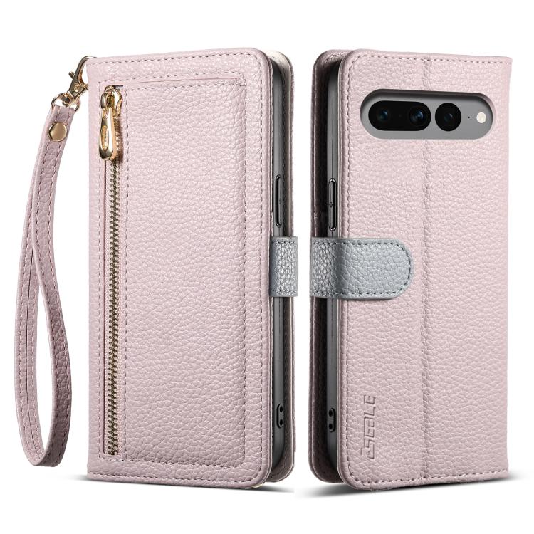 For Google Pixel 7 Pro 5G ESEBLE E11 Colorful Litchi Pattern Zipper Wallet Leather Phone Case(Light Purple) by ESEBLE