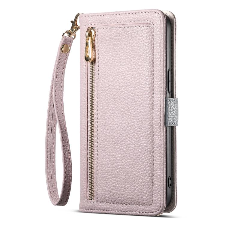 For Google Pixel 7 Pro 5G ESEBLE E11 Colorful Litchi Pattern Zipper Wallet Leather Phone Case(Light Purple) by ESEBLE