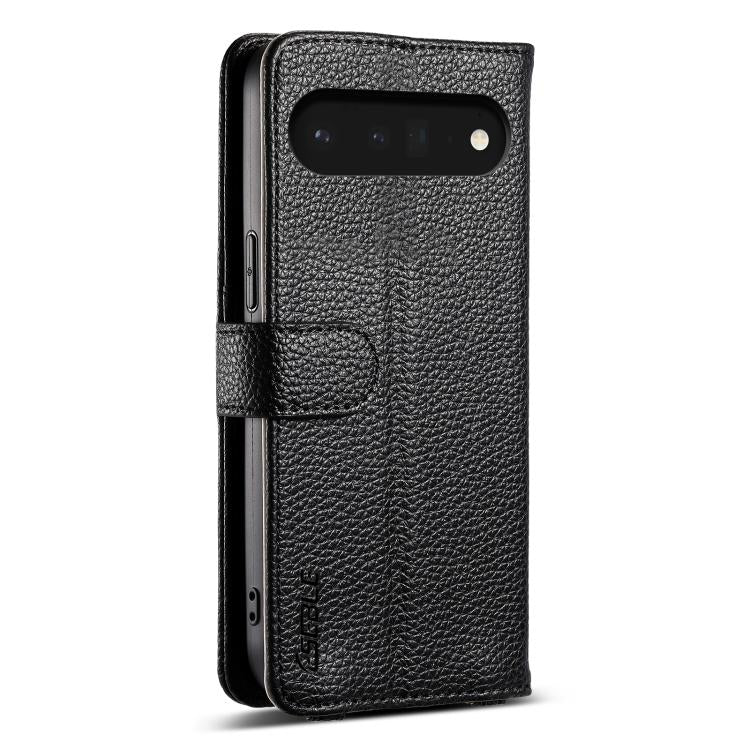 For Google Pixel 6a ESEBLE E11 Colorful Litchi Pattern Zipper Wallet Leather Phone Case(Black) by ESEBLE