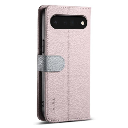 For Google Pixel 6a ESEBLE E11 Colorful Litchi Pattern Zipper Wallet Leather Phone Case(Light Purple) by ESEBLE