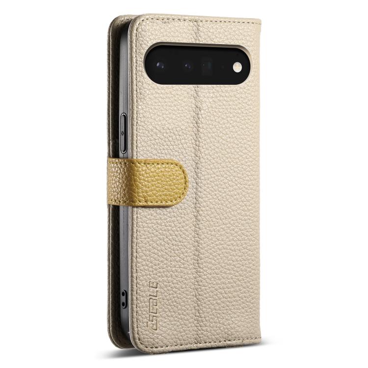 For Google Pixel 6 ESEBLE E11 Colorful Litchi Pattern Zipper Wallet Leather Phone Case(Khaki) by ESEBLE