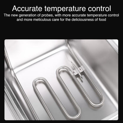 Multifunctional Commercial Stainless Steel Thick Electric Fryer Electric Boiler, Single Cylinder 6L+Temperature Limiter(US Plug) by bashfashion