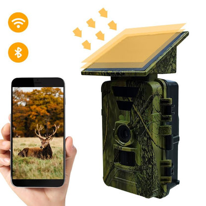 PR903G EU Version 5K HD Night Vision Infrared Hunting Camera with Solar Panel(Camouflage) by bashfashion