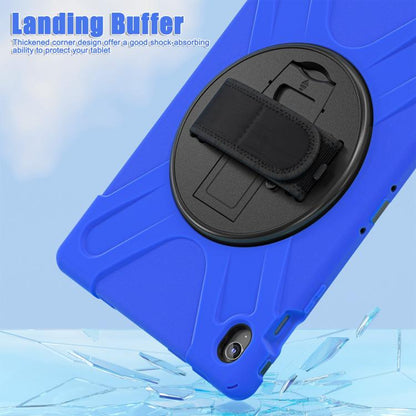 For Samsung Galaxy Tab S10 FE+ Rotatable Kickstand Grip Heavy Duty Hard Rugged Tablet Case(Blue) by bashfashion