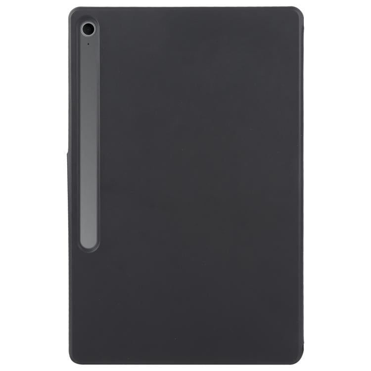 For Samsung Galaxy Tab S10 / S9 Fixed Buckle Magnetic Deformation Leather Tablet Case(Black) by bashfashion