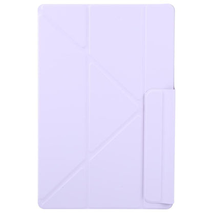 For Samsung Galaxy Tab S10 FE+ Fixed Buckle Magnetic Deformation Leather Tablet Case(Purple) by bashfashion