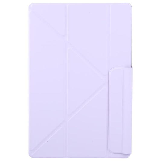 For Samsung Galaxy Tab S10 FE+ Fixed Buckle Magnetic Deformation Leather Tablet Case(Purple) by bashfashion