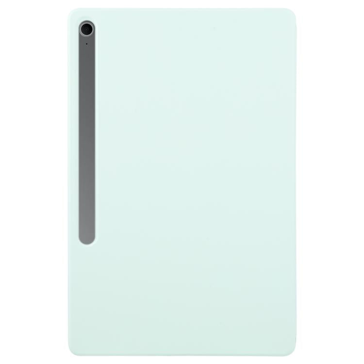 For Samsung Galaxy Tab S8+ / S7+ Fixed Buckle Magnetic Deformation Leather Tablet Case(Baby Green) by bashfashion