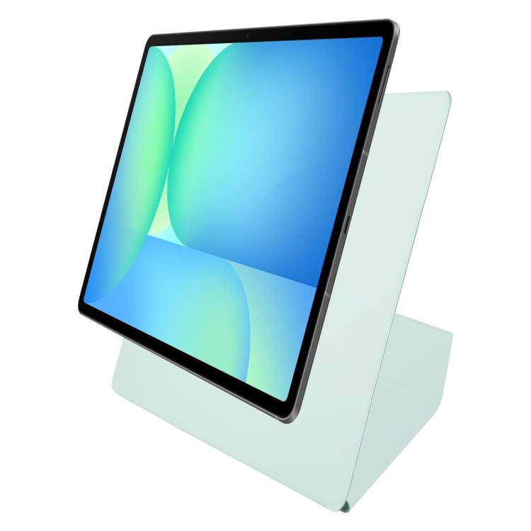 For Samsung Galaxy Tab S8+ / S7+ Fixed Buckle Magnetic Deformation Leather Tablet Case(Baby Green) by bashfashion