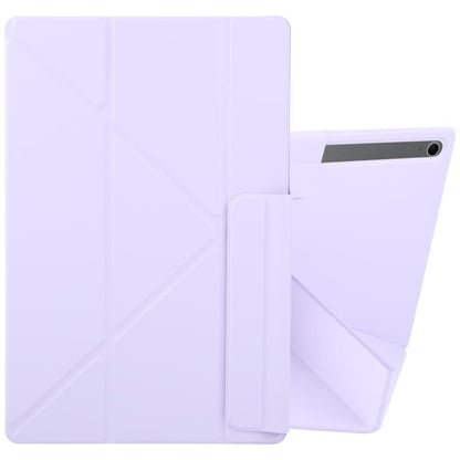 For Samsung Galaxy Tab S8+ / S7+ Fixed Buckle Magnetic Deformation Leather Tablet Case(Purple) by bashfashion