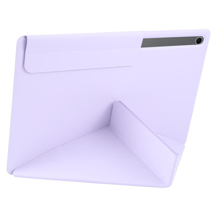 For Samsung Galaxy Tab S8+ / S7+ Fixed Buckle Magnetic Deformation Leather Tablet Case(Purple) by bashfashion