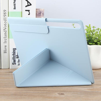 For Samsung Galaxy Tab S8 / S7 Fixed Buckle Magnetic Deformation Leather Tablet Case(Ice Blue) by bashfashion