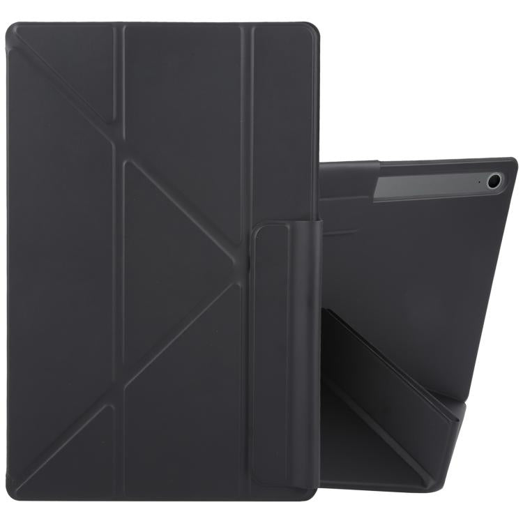 For Samsung Galaxy Tab S8 / S7 Fixed Buckle Magnetic Deformation Leather Tablet Case(Black) by bashfashion