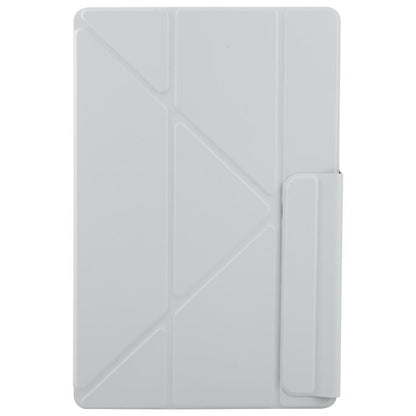 For Samsung Galaxy Tab S8 / S7 Fixed Buckle Magnetic Deformation Leather Tablet Case(Grey) by bashfashion