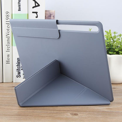 For Samsung Galaxy Tab S8 / S7 Fixed Buckle Magnetic Deformation Leather Tablet Case(Lavender Purple) by bashfashion