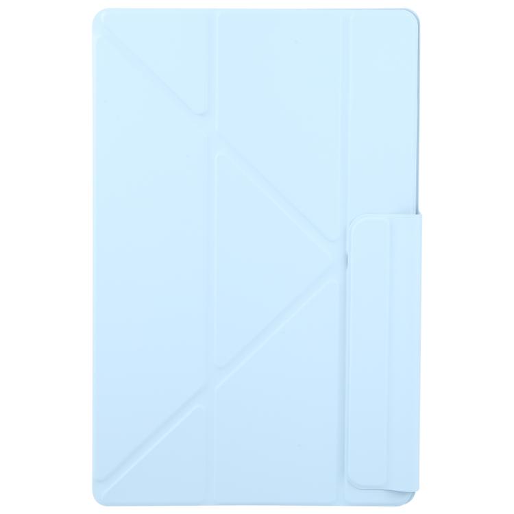 For Samsung Galaxy Tab S10+ / S9 FE+ Fixed Buckle Magnetic Deformation Leather Tablet Case(Ice Blue) by bashfashion