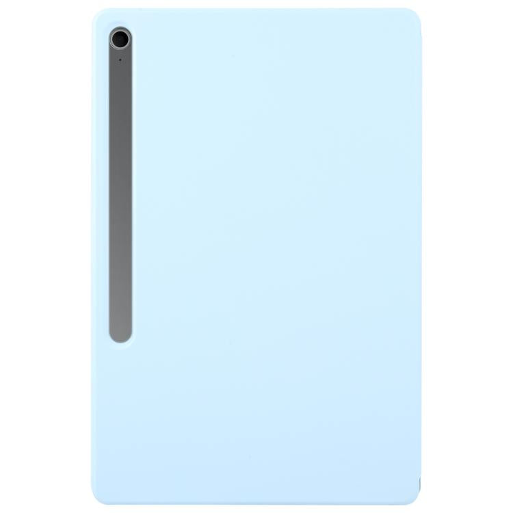 For Samsung Galaxy Tab S10+ / S9 FE+ Fixed Buckle Magnetic Deformation Leather Tablet Case(Ice Blue) by bashfashion
