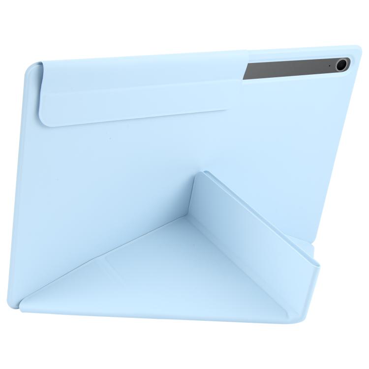 For Samsung Galaxy Tab S10+ / S9 FE+ Fixed Buckle Magnetic Deformation Leather Tablet Case(Ice Blue) by bashfashion