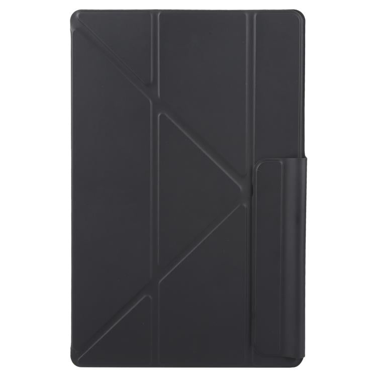 For Samsung Galaxy Tab S10+ / S9 FE+ Fixed Buckle Magnetic Deformation Leather Tablet Case(Black) by bashfashion