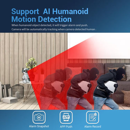 ESCAM PT205 5G WiFi Smart Robot Wireless AI Automatic Tracking Camera, Two Way Audio / Night Nersion, Plug:US Plug(White) by ESCAM