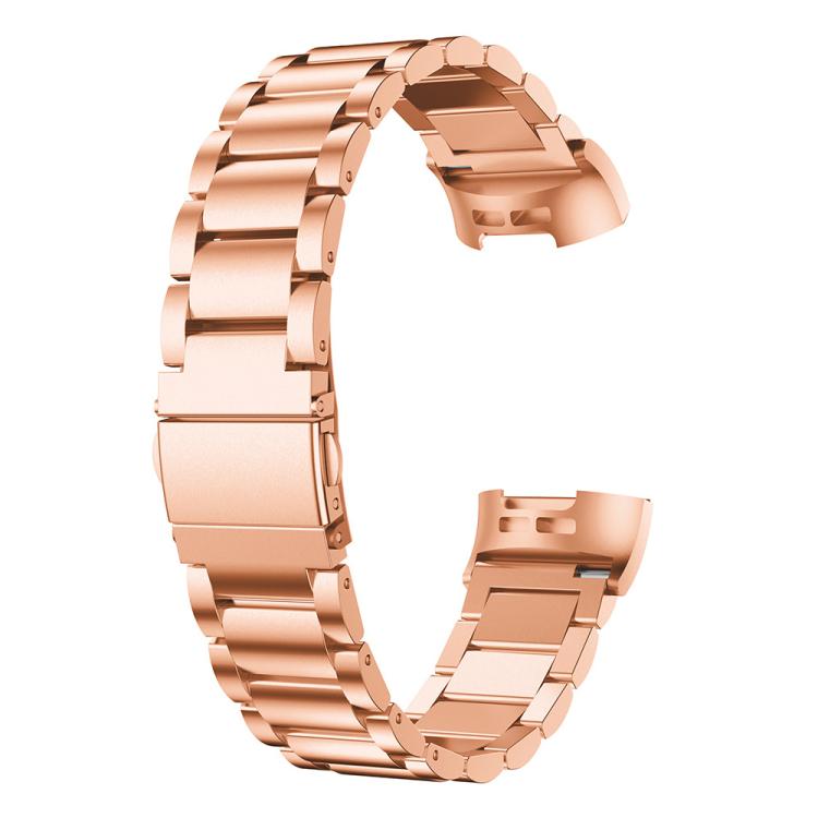 For Fitbit Charge 4 / 3 xDfind Three Beads Quick Release Metal Watch Band(Rose Gold) by xDfind