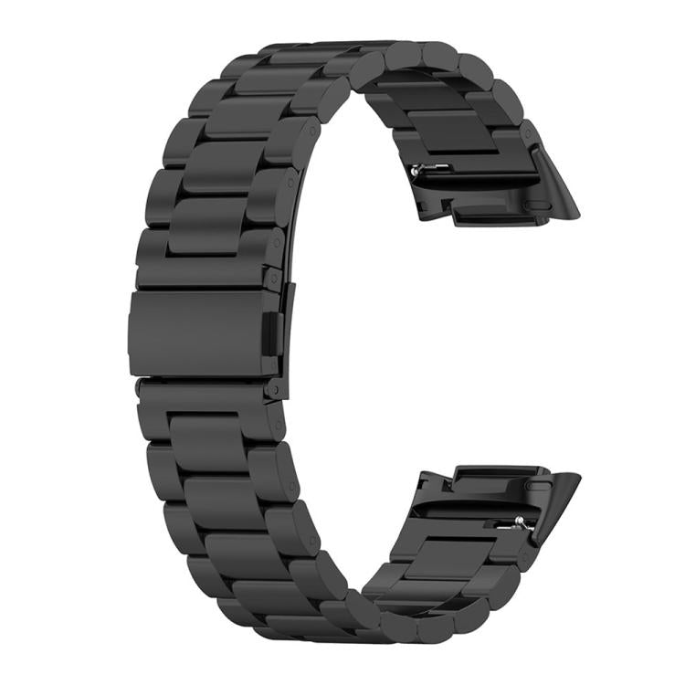 For Fitbit Charge 6 / 5 xDfind Three Beads Quick Release Metal Watch Band(Black) by xDfind