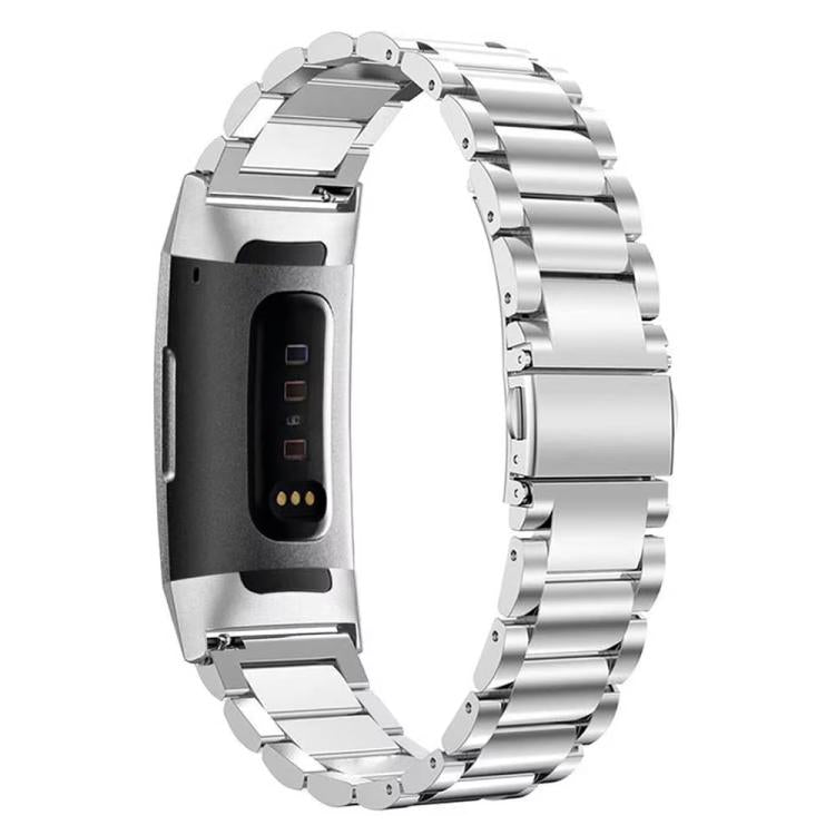 For Fitbit Charge 6 / 5 xDfind Three Beads Quick Release Metal Watch Band(Silver) by xDfind