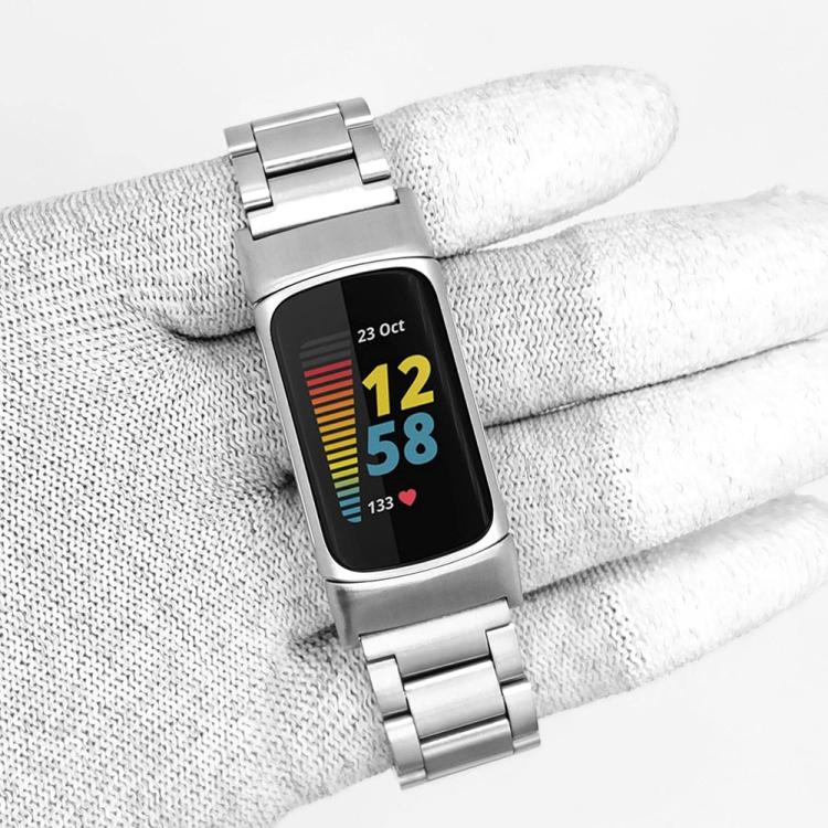 For Fitbit Charge 4 / 3 xDfind Three Beads Quick Release Metal Watch Band(Black) by xDfind