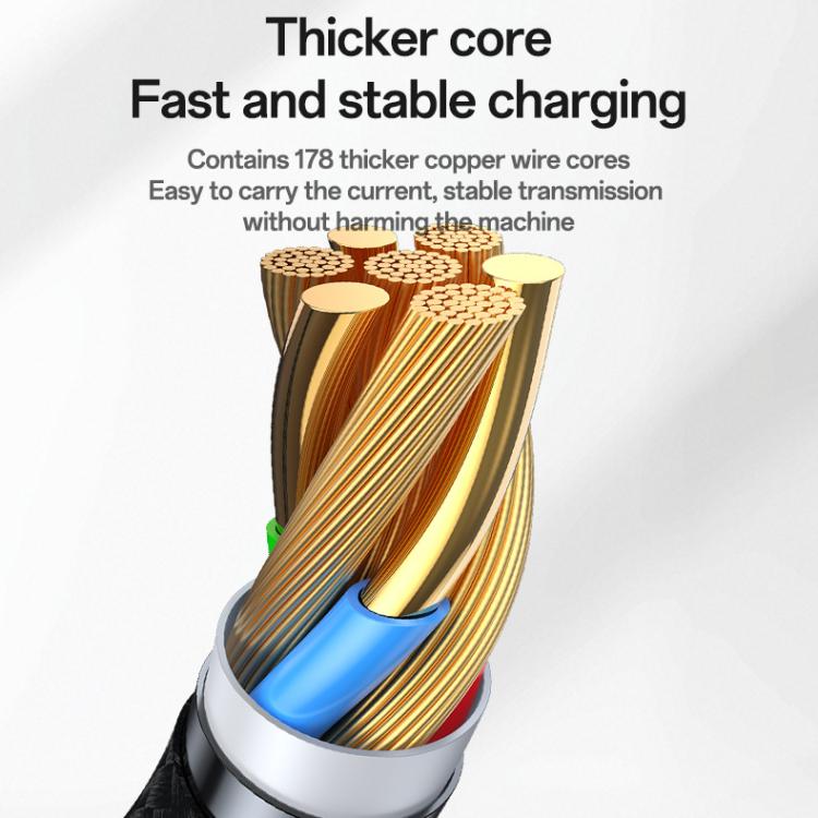 Yesido CA136C 60W USB-C / Type-C to Type-C & iWatch 2 in 1 Charging Cable, Length:1.2m(Black) by Yesido