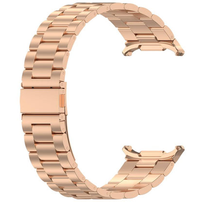 For Samsung Galaxy Watch Ultra 47mm xDfind Three Beads Metal Watch Band(Rose Gold) by xDfind