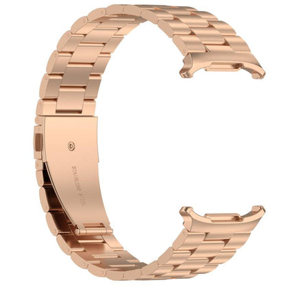 For Samsung Galaxy Watch Ultra 47mm xDfind Three Beads Metal Watch Band(Rose Gold) by xDfind
