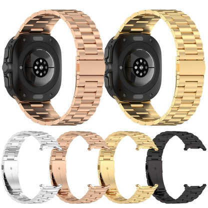 For Samsung Galaxy Watch Ultra 47mm xDfind Three Beads Metal Watch Band(Gold) by xDfind