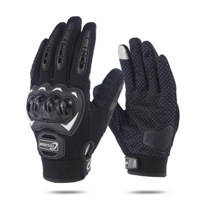 SOMAN CG666 Motorcycle Riding Anti-slip Full Finger Gloves, Size:L(Black) by SOMAN