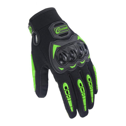 SOMAN CG666 Motorcycle Riding Anti-slip Full Finger Gloves, Size:L(Green) by SOMAN