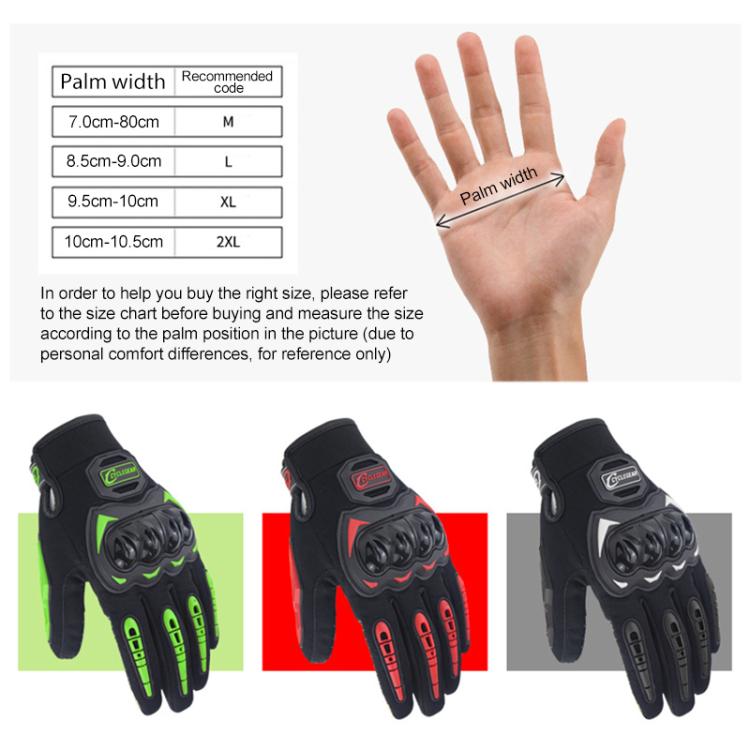 SOMAN CG666 Motorcycle Riding Anti-slip Full Finger Gloves, Size:L(Black) by SOMAN
