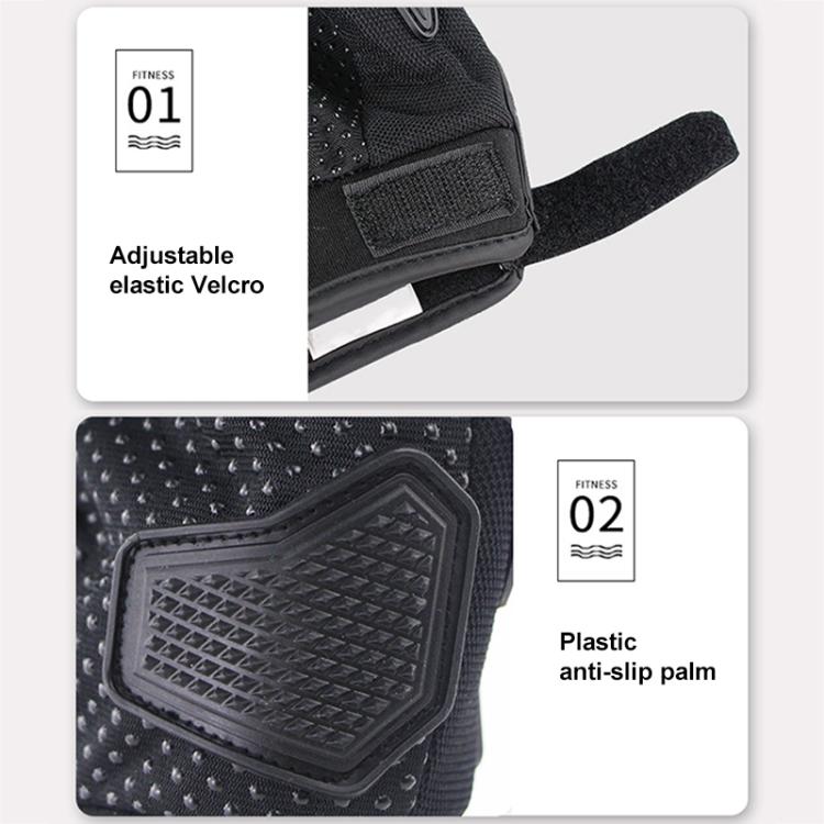 SOMAN CG666 Motorcycle Riding Anti-slip Full Finger Gloves, Size:L(Green) by SOMAN