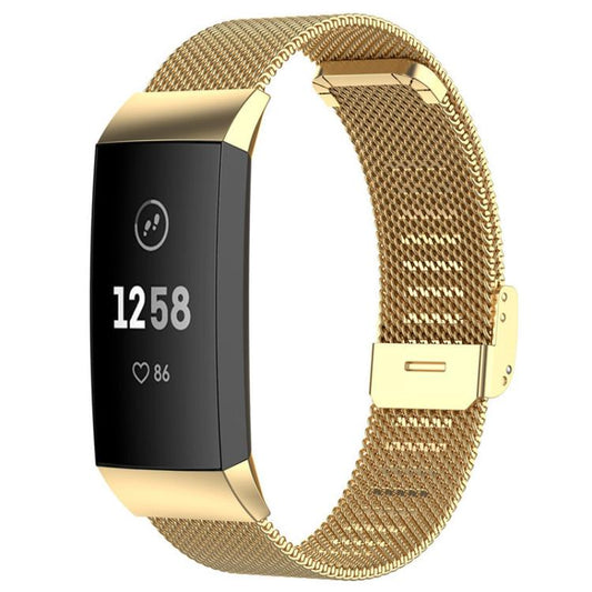 For Fitbit Charge 4 / 3 xDfind Milanese Metal Buckle Watch Band(Gold) by xDfind
