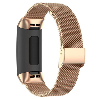 For Fitbit Charge 4 / 3 xDfind Milanese Metal Buckle Watch Band(Rose Gold) by xDfind