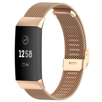 For Fitbit Charge 4 / 3 xDfind Milanese Metal Buckle Watch Band(Rose Gold) by xDfind