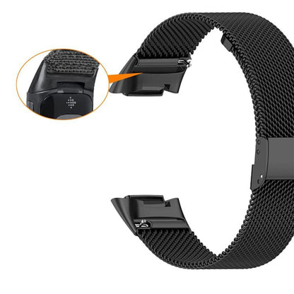 For Fitbit Charge 6 / 5 xDfind Milanese Metal Buckle Watch Band(Black) by xDfind