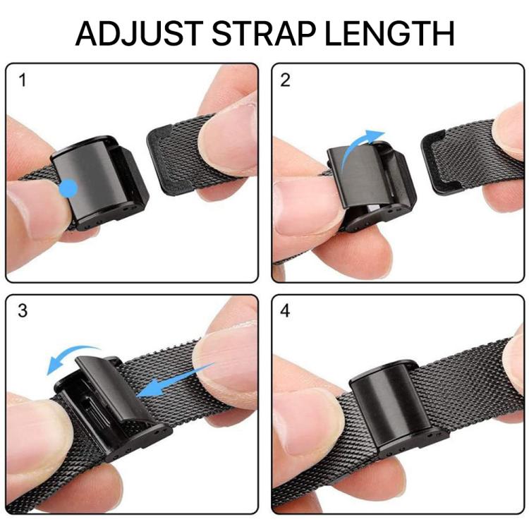 For Fitbit Charge 4 / 3 xDfind Milanese Metal Buckle Watch Band(Black) by xDfind