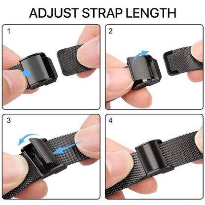 For Fitbit Charge 6 / 5 xDfind Milanese Metal Buckle Watch Band(Black) by xDfind