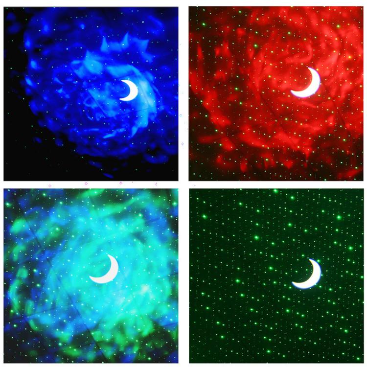 Elliptical Starry Projection Lamp Rechargeable Atmosphere Light, Style:No Remote Control(White Grey) by bashfashion