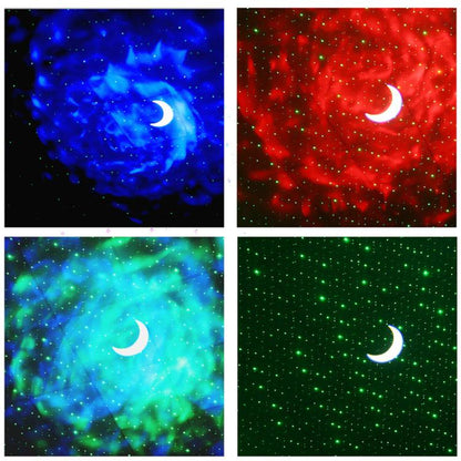 Elliptical Starry Projection Lamp Rechargeable Atmosphere Light, Style:With Remote Control(White Grey) by bashfashion